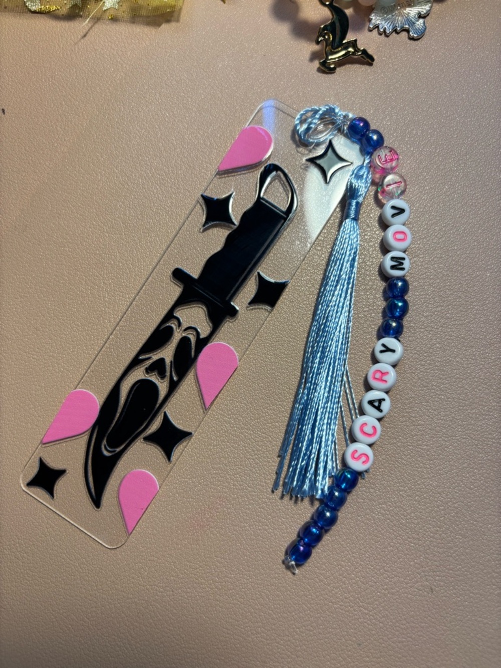 Scary Movie fandom vibes handcrafted bookmark - Picture 2 of 2